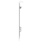 vidaXL Răcător de paltoane montat pe perete Alb 84 x 10 x 80 cm