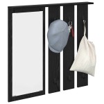 vidaXL Răcător de paltoane montat pe perete cu raft Stejar negru vidaXL Răcător de paltoane montat pe perete cu raft Stejar negru