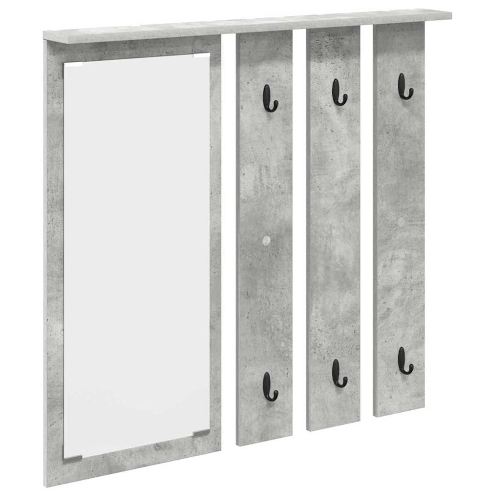 vidaXL Răcător de paltoane montat pe perete Gri beton 84 x 10 x 80 cm