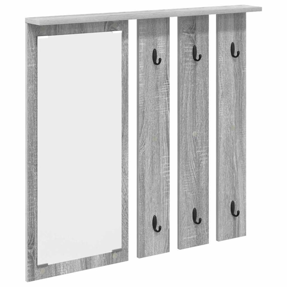 vidaXL Răcător de paltoane montat pe perete sonoma gri 84 x 10 x 80 cm