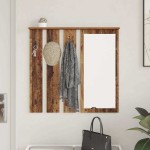 vidaXL Răcător de paltoane montat pe perete Lemn vechi 84 x 10 x 80 cm vidaXL Răcător de paltoane montat pe perete Lemn vechi 84 x 10 x 80 cm