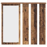 vidaXL Răcător de paltoane montat pe perete Lemn vechi 84 x 10 x 80 cm vidaXL Răcător de paltoane montat pe perete Lemn vechi 84 x 10 x 80 cm