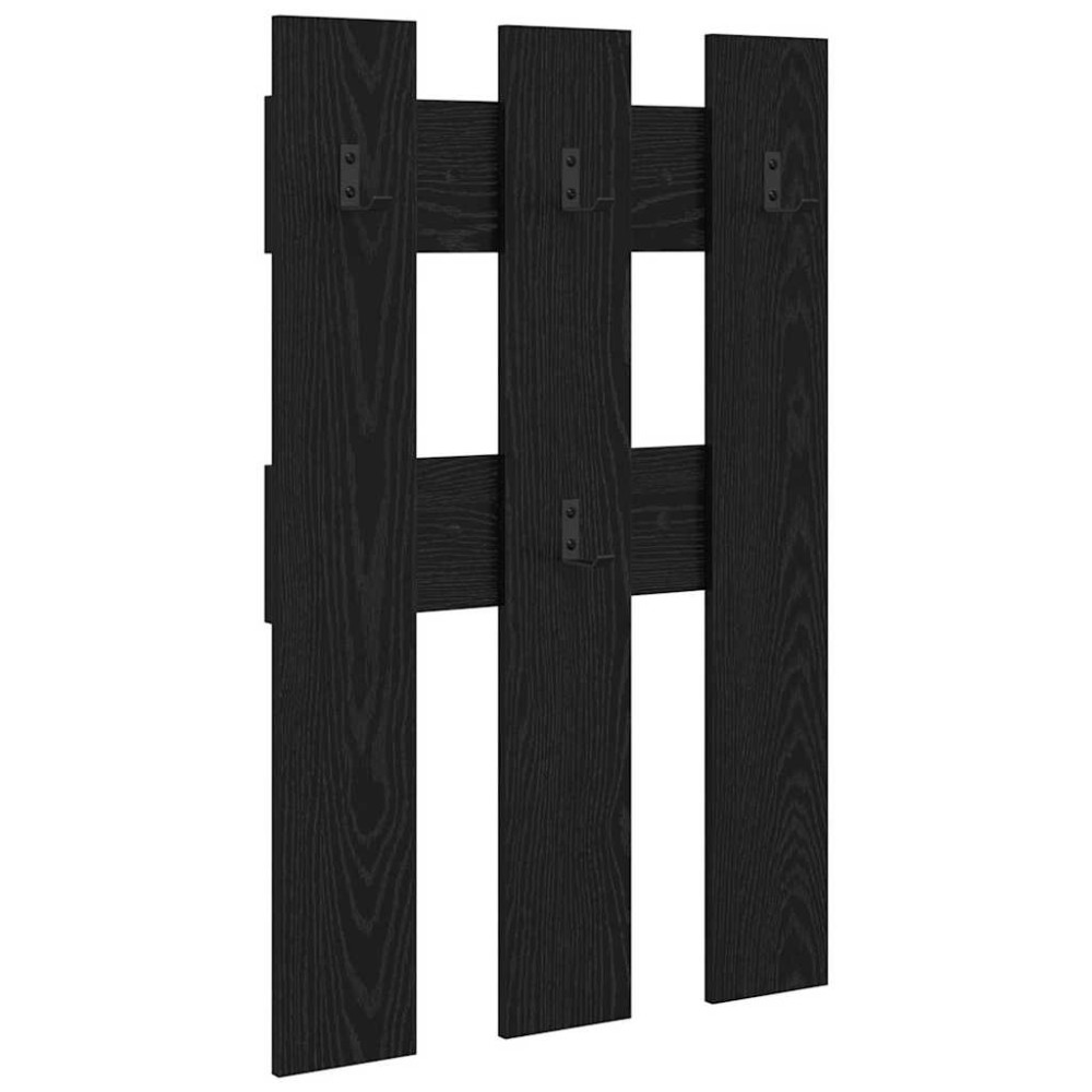 vidaXL Răcător de paltoane montat pe perete Pe perete Stejar negru