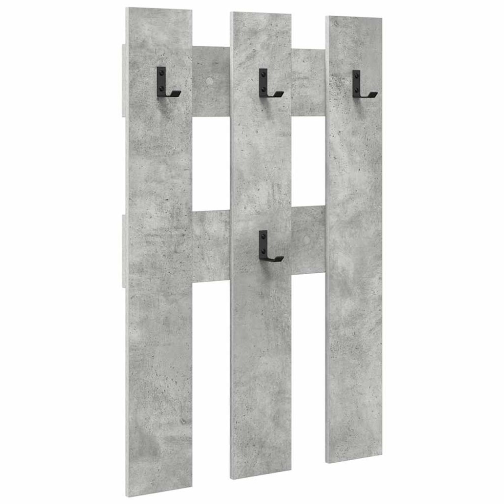 vidaXL Răcător de paltoane montat pe perete Gri beton 65 x 3 x 100 cm
