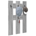 vidaXL Răcător de paltoane montat pe perete sonoma gri 65 x 3 x 100 cm