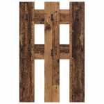 vidaXL Răcător de paltoane montat pe perete Lemn vechi 65 x 3 x 100 cm
