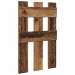 vidaXL Răcător de paltoane montat pe perete Lemn vechi 65 x 3 x 100 cm