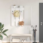 vidaXL Răcător de paltoane montat pe perete Alb 100 x 10 x 100 cm