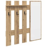 vidaXL Răcător de paltoane montat pe perete Stejar artisanal vidaXL Răcător de paltoane montat pe perete Stejar artisanal