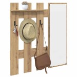 vidaXL Răcător de paltoane montat pe perete Stejar artisanal vidaXL Răcător de paltoane montat pe perete Stejar artisanal
