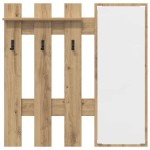 vidaXL Răcător de paltoane montat pe perete Stejar artisanal vidaXL Răcător de paltoane montat pe perete Stejar artisanal