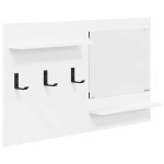 vidaXL Răcător de paltoane montat pe perete Alb 90 x 10 x 50 cm