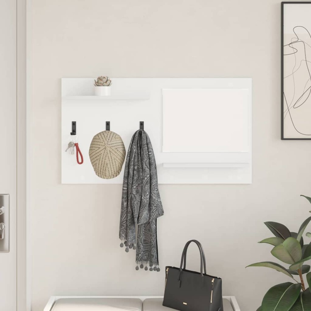vidaXL Răcător de paltoane montat pe perete Alb 90 x 10 x 50 cm