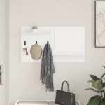 vidaXL Răcător de paltoane montat pe perete Alb 90 x 10 x 50 cm