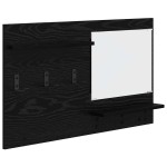 vidaXL Răcător de paltoane montat pe perete cu raft Stejar negru vidaXL Răcător de paltoane montat pe perete cu raft Stejar negru