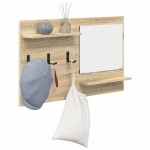 vidaXL Răcător de paltoane montat pe perete cu raft Stejar sonoma vidaXL Răcător de paltoane montat pe perete cu raft Stejar sonoma