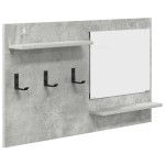 vidaXL Răcător de paltoane montat pe perete Gri beton 90 x 10 x 50 cm vidaXL Răcător de paltoane montat pe perete Gri beton 90 x 10 x 50 cm