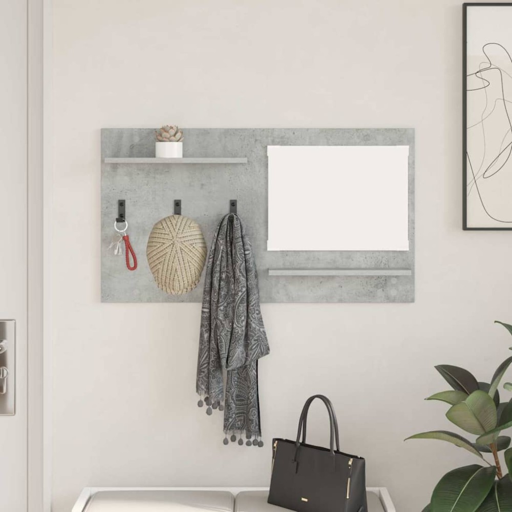 vidaXL Răcător de paltoane montat pe perete Gri beton 90 x 10 x 50 cm