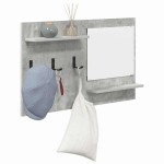 vidaXL Răcător de paltoane montat pe perete Gri beton 90 x 10 x 50 cm vidaXL Răcător de paltoane montat pe perete Gri beton 90 x 10 x 50 cm