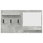 vidaXL Răcător de paltoane montat pe perete Gri beton 90 x 10 x 50 cm vidaXL Răcător de paltoane montat pe perete Gri beton 90 x 10 x 50 cm