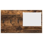 vidaXL Răcător de paltoane montat pe perete cu raft Stejar afumat