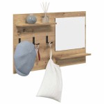 vidaXL Răcător de paltoane montat pe perete cu raft stejar artizanal