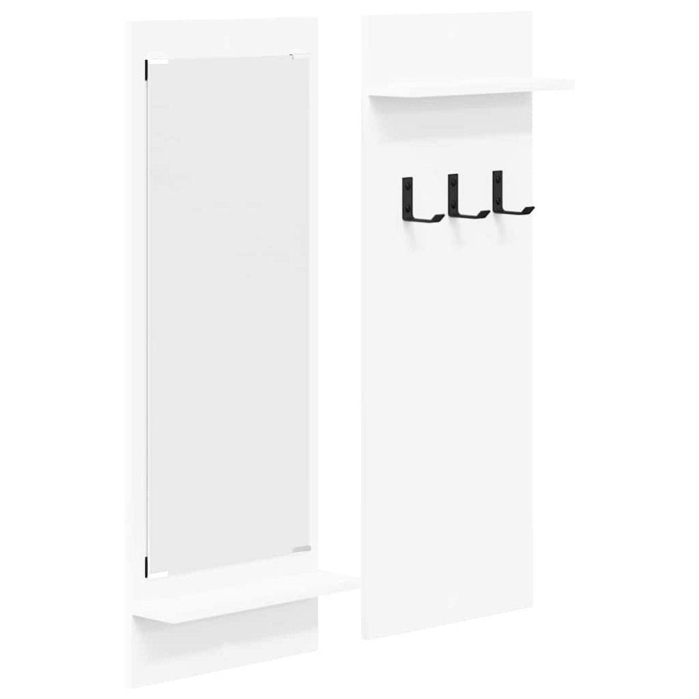 vidaXL Răcător de paltoane montat pe perete Alb 70 x 10 x 90 cm
