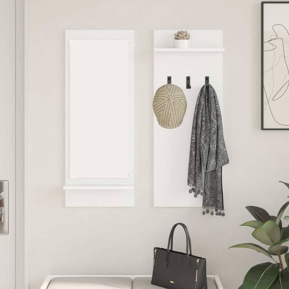 vidaXL Răcător de paltoane montat pe perete Alb 70 x 10 x 90 cm