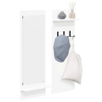 vidaXL Răcător de paltoane montat pe perete Alb 70 x 10 x 90 cm