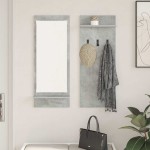 vidaXL Răcător de paltoane montat pe perete Gri beton 70 x 10 x 90 cm vidaXL Răcător de paltoane montat pe perete Gri beton 70 x 10 x 90 cm