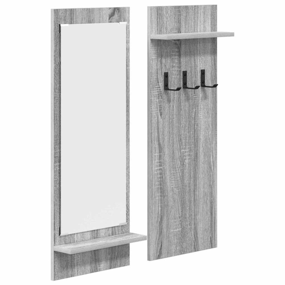 vidaXL Răcător de paltoane montat pe perete sonoma gri 70 x 10 x 90 cm