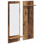 vidaXL Răcător de paltoane montat pe perete Lemn vechi 70 x 10 x 90 cm vidaXL Răcător de paltoane montat pe perete Lemn vechi 70 x 10 x 90 cm