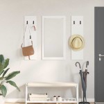 vidaXL Răcător de paltoane montat pe perete Alb 96 x 1.5 x 90 cm