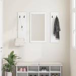 vidaXL Răcător de paltoane montat pe perete Alb 96 x 1.5 x 90 cm