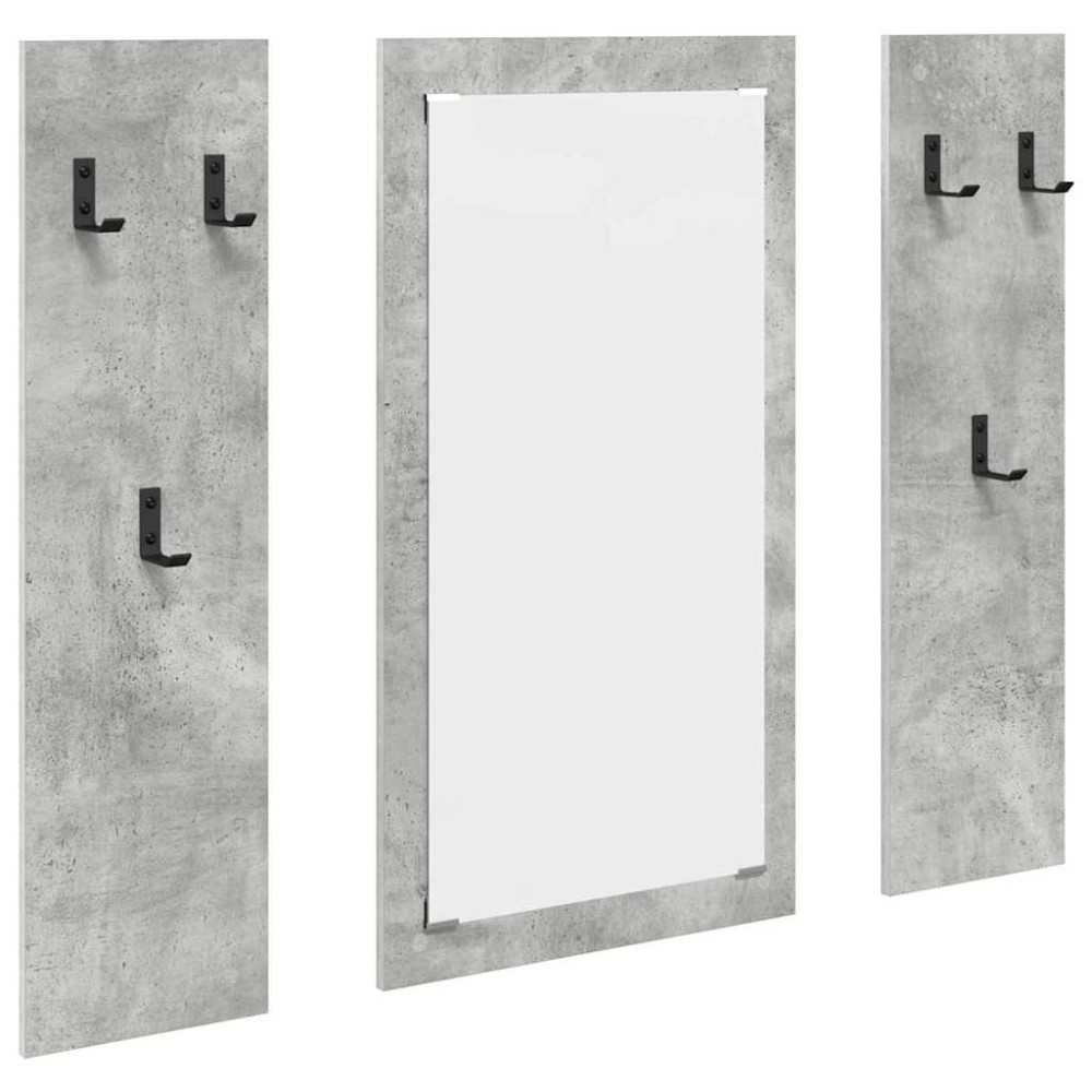 vidaXL Răcător de paltoane montat pe perete Gri beton 96 x 1.5 x 90 cm