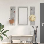 vidaXL Răcător de paltoane montat pe perete Gri beton 96 x 1.5 x 90 cm vidaXL Răcător de paltoane montat pe perete Gri beton 96 x 1.5 x 90 cm