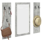 vidaXL Răcător de paltoane montat pe perete Gri beton 96 x 1.5 x 90 cm vidaXL Răcător de paltoane montat pe perete Gri beton 96 x 1.5 x 90 cm