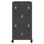 vidaXL Cărucior pentru unelte cu raft cu roata Negru 75 x 35 x 73 cm