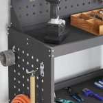 vidaXL Cărucior pentru unelte cu raft cu roata Negru 65 x 35 x 111 cm Metal