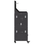 vidaXL Cărucior pentru unelte cu raft cu roata Negru 65 x 35 x 111 cm Metal
