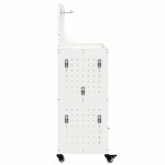 vidaXL Cărucior pentru unelte cu raft cu roata Alb 65 x 35 x 111 cm