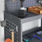 vidaXL Cărucior pentru unelte cu raft cu roata cu depozitare Manual Antracit 65 x 35 x 111 cm