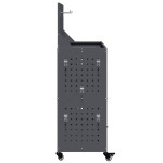 vidaXL Cărucior pentru unelte cu raft cu roata cu depozitare Manual Antracit 65 x 35 x 111 cm