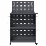 vidaXL Cărucior pentru unelte cu raft cu roata cu depozitare Manual Antracit 65 x 35 x 111 cm vidaXL Cărucior pentru unelte cu raft cu roata cu depozitare Manual Antracit 65 x 35 x 111 cm