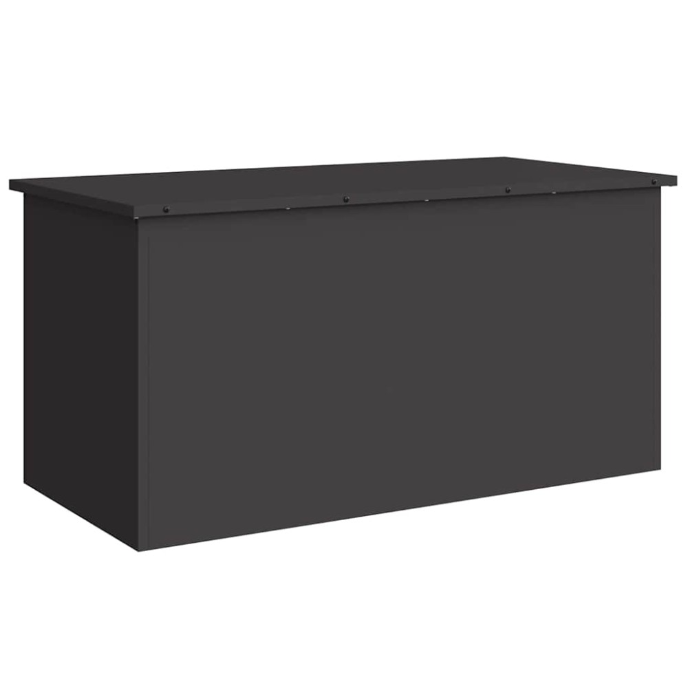 vidaXL Cutie de depozitare exterioară Negru 100 x 50.5 x 50 cm