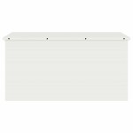 vidaXL Cutie de depozitare exterioară Alb 100 x 50,5 x 50 cm Oțel