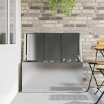 vidaXL Cutie de depozitare exterioară Argintiu 100 x 50,5 x 50 cm Oțel