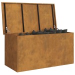 vidaXL Cutie de depozitare exterioară Ruginit 100 x 50,5 x 50 cm Oțel