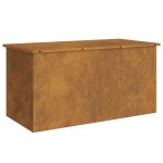 vidaXL Cutie de depozitare exterioară Ruginit 100 x 50,5 x 50 cm Oțel