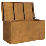 vidaXL Cutie de depozitare exterioară Ruginit 100 x 50,5 x 50 cm Oțel